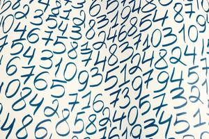 Background of numbers. from zero to nine. Finance data concept. Mathematic. Seamless pattern with numbers. financial crisis concept. Business success. photo