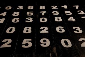 Background of numbers. from zero to nine. Finance data concept. Mathematic. Seamless pattern with numbers. financial crisis concept. Business success. photo