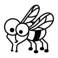 Trendy Cute Mosquito vector