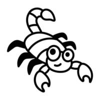 Trendy Cute Scorpion vector