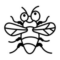 Trendy Honey Bee vector