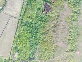 aerial view of land mapping by unmaned aerial vehicle in Bogor, Indonesia. photo