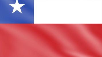 Chile bandera en el viento 3d bandera ondulación animación 4k imágenes video