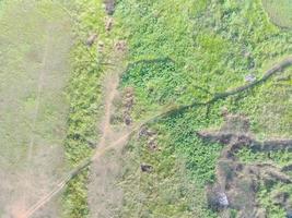 aéreo ver de tierra cartografía por desarmado aéreo vehículo en bogor, Indonesia. foto