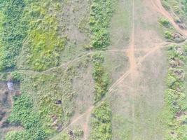 aéreo ver de tierra cartografía por desarmado aéreo vehículo en bogor, Indonesia. foto