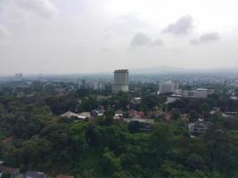 aerial view of densely populated settlements photo