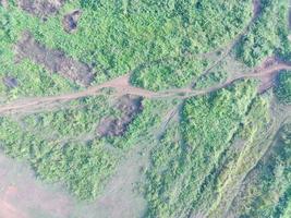 aéreo ver de tierra cartografía por desarmado aéreo vehículo en bogor, Indonesia. foto