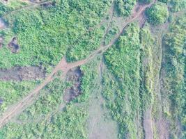 aerial view of land mapping by unmaned aerial vehicle in Bogor, Indonesia. photo