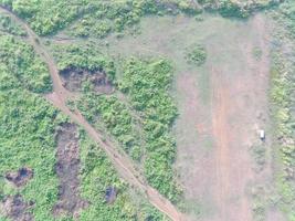 aerial view of land mapping by unmaned aerial vehicle in Bogor, Indonesia. photo