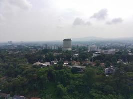 aerial view of densely populated settlements photo