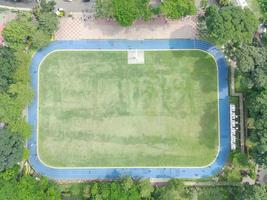 aerial view of sempur field in Bogor, Indonesia photo