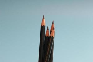 a close up of a bunch of pencils photo