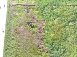 aerial view of land mapping by unmaned aerial vehicle in Bogor, Indonesia. photo