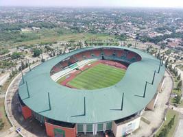 aéreo ver de estadio en un soleado día foto