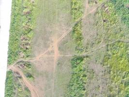 aéreo ver de tierra cartografía por desarmado aéreo vehículo en bogor, Indonesia. foto