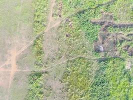 aéreo ver de tierra cartografía por desarmado aéreo vehículo en bogor, Indonesia. foto