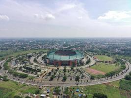 aerial view of stadium on a sunny day photo