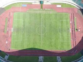 aéreo ver de estadio en un soleado día foto