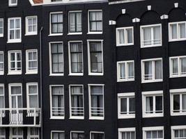 Amsterdam antiguo casas ver desde canales foto