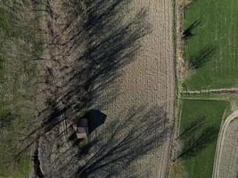 farmed fields of Borghetto di Borbera Piedmont Italy Village aerial View Panorama landscape photo