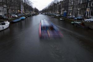 amsterdam old houses view from canals photo