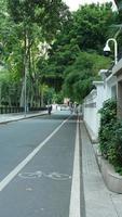 The old buildings located in the old road of the Guangzhou city in China photo