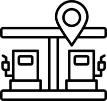 Gas Station Pin vector icon