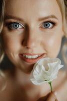 morning of the bride with the creation of the image photo
