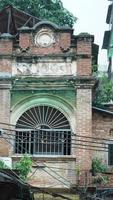 The old buildings located in the old road of the Guangzhou city in China photo