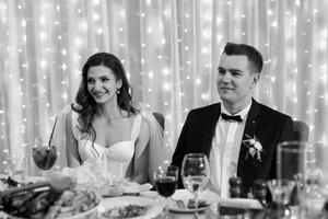 portrait of the newlyweds at the presidium photo