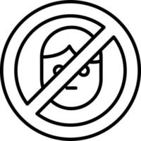 No acecho vector icono