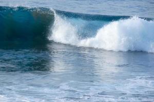 Waves in the ocean in winter time photo