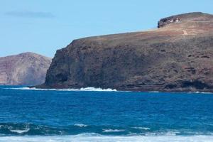 costa de agaete en el isla de gran canaria en el atlántico océano. foto