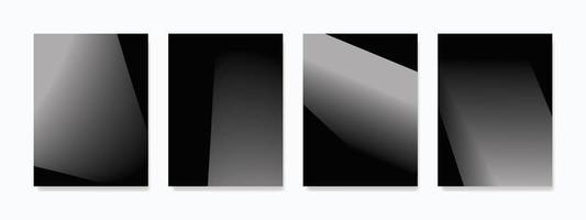 This is a set of contemporary silver gradient wall art with modern shapes and abstract aesthetics. Design for great wall decor, poster cover, templates with minimalistic design. vector