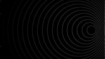 crear un negrita Mira con un céntrico circulo antecedentes presentando vector gráficos de sonido ondas. el negro y blanco color anillo y hilado circulo objetivo añadir un moderno tocar.