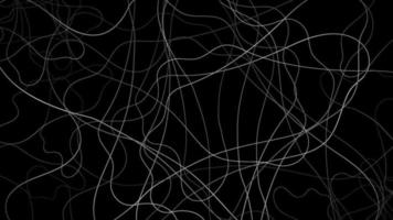 Gradient abstract background features monochrome tangled lines that create a vibrant and harmonious blend. The intricate web of lines dances across the canvas, adding depth and dimension to any design vector