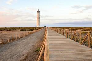 Lighthouse on the coast photo