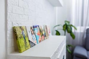 portraits of a little girl on a canvas photo