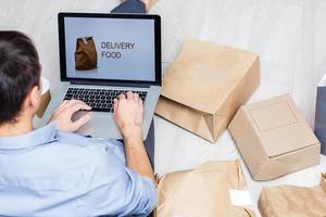 Food Products Order Online Delivery Concept photo