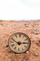 Clock in the sand photo