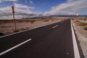 Road through the scenic landscape photo