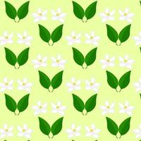 Lemon  flowers and leaves pattern. For posters, logos, labels, banners, stickers, product packaging design, etc. Vector illustration