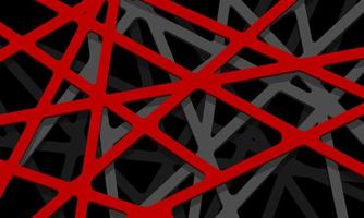 Abstract red grey line mesh geometric overlap on black design modern futuristic background vector