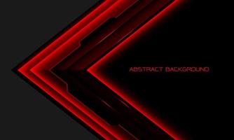 Abtract red glossy black cyber arrow direction geometric overlap on grey blank space design modern futuristic background vector