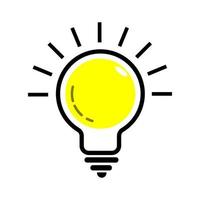 Light bulb with sparkle rays shine. Yellow Light bulb and check mark icon. Idea lamp with Approved icon. Idea sign thinking solution concept quick tip icon. glass LightBulb line icon. vector