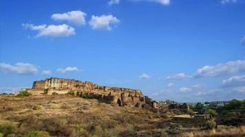 tid upphöra av mehrangarh fort på jodhpur rajastan Indien. video