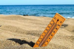 Thermometer on the beach photo