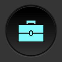 Round button icon, portfolio. Button banner round, badge interface for application illustration on dark background vector