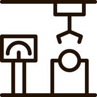 Industrial arm, loading robot icon - Vector on white background