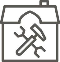 Construction, home, renovation vector icon. Simple element illustration from UI concept. Construction, home, renovation vector icon. Real estate concept vector illustration. on white background